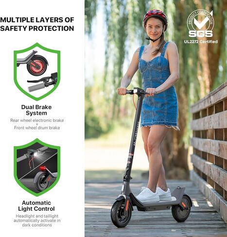 Megawheels Electric Scooter ، 500W/350W SCOOTER ELECTRY للبالغين ، ومدى من 19-31 ميلًا ، وإطارات 8.5/10in ، وسرعة 15.5 ميلاً في الساعة ، والتحكم في التطبيق الذكي Escooter للتنقل ، والخارجية ، والسفر القصير UL2272 in Saudi Arabia