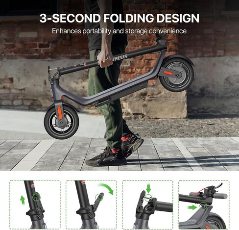 Megawheels Electric Scooter ، 500W/350W SCOOTER ELECTRY للبالغين ، ومدى من 19-31 ميلًا ، وإطارات 8.5/10in ، وسرعة 15.5 ميلاً في الساعة ، والتحكم في التطبيق الذكي Escooter للتنقل ، والخارجية ، والسفر القصير UL2272 in Saudi Arabia