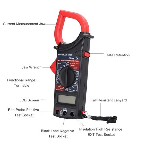 Multimeter Multimeter Clamp ، AC DC Voltmeter Smart Tester 9V بطارية مدعومة NCV اختبار NCV ، نطاق واسع ، حجم مضغوط للاختبار الكهربائي in Saudi Arabia