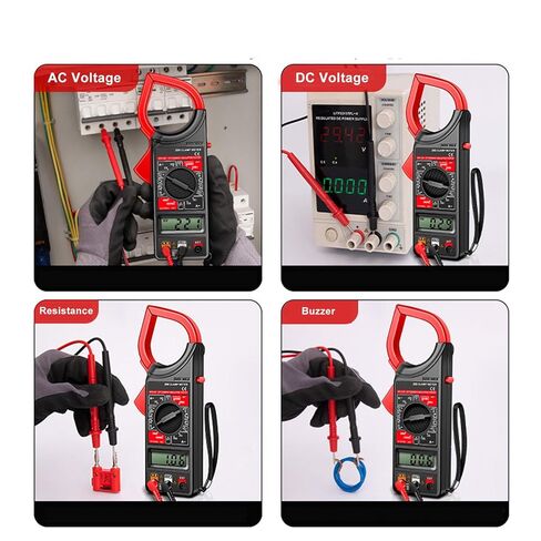 Multimeter Multimeter Clamp ، AC DC Voltmeter Smart Tester 9V بطارية مدعومة NCV اختبار NCV ، نطاق واسع ، حجم مضغوط للاختبار الكهربائي in Saudi Arabia