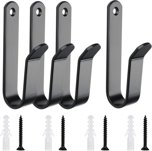4 Pcs Skateboard Wall Racks, Metal Display and Storage Hooks for Skateboards, Snowboard Display Wall Mounts, Wall Storage Mounts for Longboards, Surfboards, Easy Installation in Saudi Arabia
