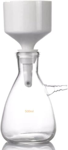 500ml Suction Flask and 100mm Buchner Funnel Kit - Heavy Wall Glass Filtration Set for Laboratory Chemistry in Saudi Arabia