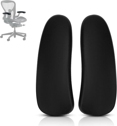 Replacement Arm Pads Caps for Herman Miller Aeron Chair – Compatible with Remastered Version Only, Black 1 Pair(Not for Classic Aeron) in Saudi Arabia