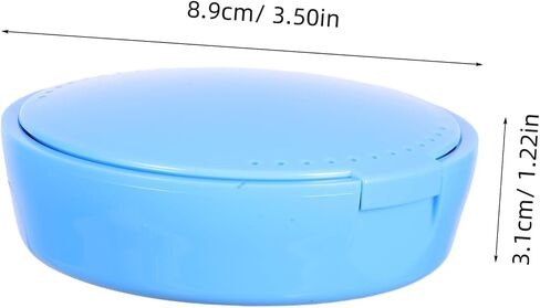 Amosfun Portable Tooth Storage Box Mirror Compact Plastic Retainer Case for Travel Home Use for Organizing Small Accessories Lightweight Design in Saudi Arabia