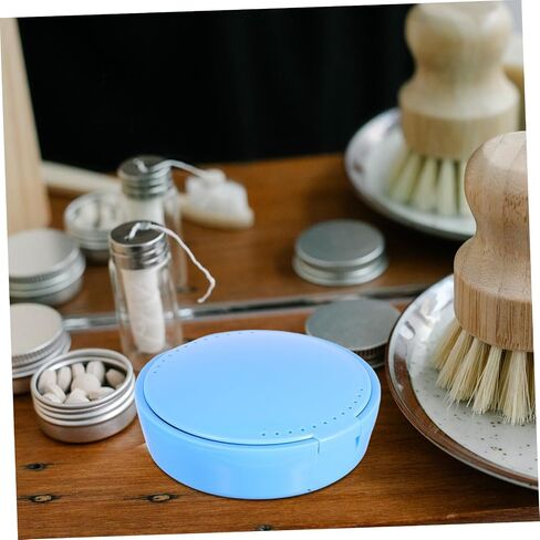 Amosfun Portable Tooth Storage Box Mirror Compact Plastic Retainer Case for Travel Home Use for Organizing Small Accessories Lightweight Design in Saudi Arabia