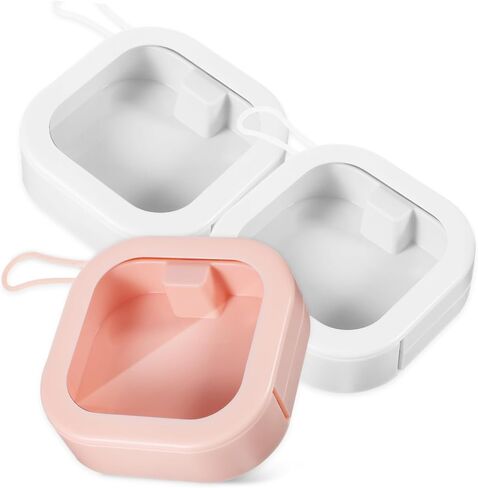 VOSAREA 3pcs Portable Storage Boxes for Retainers Stylish and Sturdy Plastic Holders Ample Space Vibrant Colors for Travel and Home Use for Dentures and Accessories in Saudi Arabia