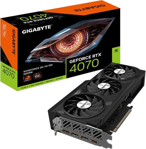 GIGABYTE GEFORCE RTX 5070 WINDFORCE SFF 12G CARTER ، 12GB 256-BIT GDDR7 ، PCIE 5.0 ، Windforce Cooling System ، GV-N5070WF3-12GD VIDEO in Kuwait