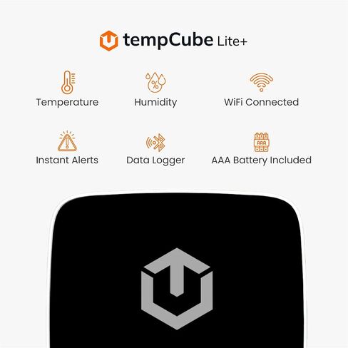 WiFi Temperature & Humidity Sensor | Connects 2.4 GHz – Real-Time 24/7 Monitoring | No Subscription | Data Logger | Unlimited Text/Email Alerts | Ideal for Freezer, Medical & Food Storage in Saudi Arabia