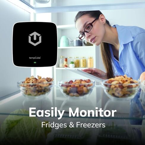 WiFi Temperature & Humidity Sensor | Connects 2.4 GHz – Real-Time 24/7 Monitoring | No Subscription | Data Logger | Unlimited Text/Email Alerts | Ideal for Freezer, Medical & Food Storage in Saudi Arabia