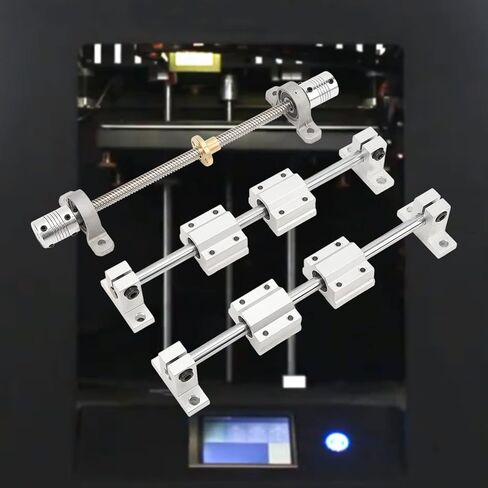 Ymiko Linear Bearings, Linear 8mm Shaft Shaft, SC8UU Sliding Bearing Block Kit Shaft Support Linear Motion Rod Shaft with Impressive tensile Strength for a Range of Applications in (8-200) in Saudi Arabia