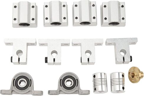 Ymiko Linear Bearings, Linear 8mm Shaft Shaft, SC8UU Sliding Bearing Block Kit Shaft Support Linear Motion Rod Shaft with Impressive tensile Strength for a Range of Applications in (8-200) in Saudi Arabia