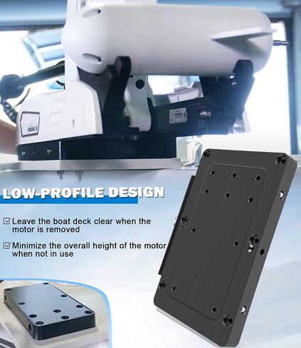 1854056 Quick Release Bracket, Heavy Duty Composite MKA-56 Fit for Minn Kota Terrova, Riptide Terrova, Ulterra, and Riptide Instinct QUEST Trolling Motor, Black Aluminum in Saudi Arabia