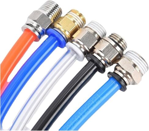 5pc مؤشر ترابط خارجي مستقيم من خلال الموصل الهوائي السريع PC8-02 موصل خرطوم القصبة الهوائية السلك الخارجي النحاسي النحاسي (PC10-03BLACK)) in Kuwait