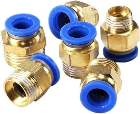 5pc مؤشر ترابط خارجي مستقيم من خلال الموصل الهوائي السريع PC8-02 موصل خرطوم القصبة الهوائية السلك الخارجي النحاسي النحاسي (PC10-03BLACK)) in Kuwait