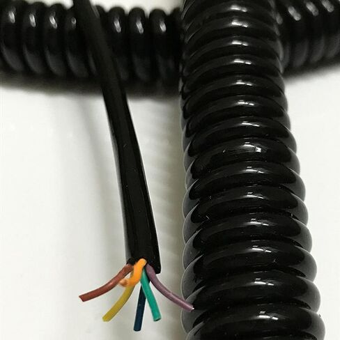 1PC كابل حلزوني للسيارات الحلزوني 6 CORE/ 8 CORE CORMED COPPER COPPER SPIRAL CABLE لأدوات آلة CNC (تمتد 2.5 م ، 8core 0.2mm2) in Saudi Arabia