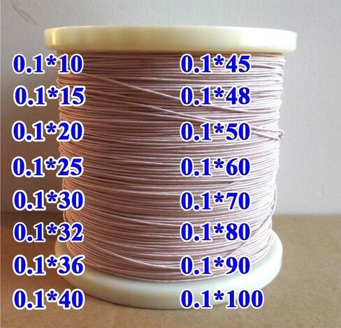 سلك النحاس مقياس المقياس ، 1M/PC 0.1x90 0.1x80 0.1x50 0.1x40 0.1x10 سلك هوائي ليترز ، سلك النحاس متعدد الأسلاك غلاف حرير من البوليستر المحلي (0.1x30) in Saudi Arabia