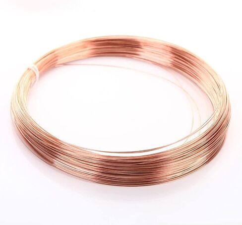 10M/roll Diameter 0.2/0.3/0.4/0.5/0.6/0.7/0.8mm T2 Coil Copper Wire Bare Cable Copper Wire Conductive Copper Wire DIY Parts(0.2mm) in Saudi Arabia