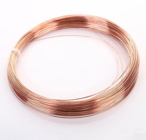 10M/roll Diameter 0.2/0.3/0.4/0.5/0.6/0.7/0.8mm T2 Coil Copper Wire Bare Cable Copper Wire Conductive Copper Wire DIY Parts(0.2mm) in Saudi Arabia