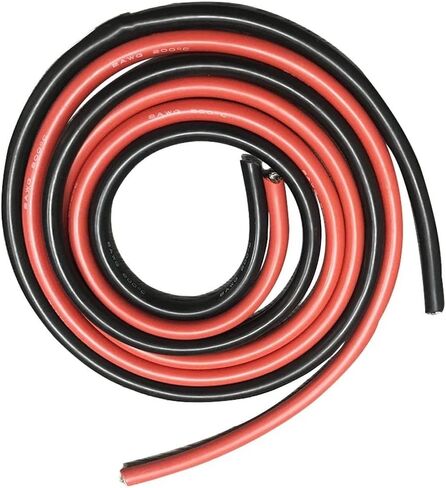 سلك النحاس المقياس ، 1M سلك السيليكون 12awg 14awg 15awg 16awg 18awg 20awg 22awg 26awg 28awg 30awg أسود حمراء مقاومة للحرارة كابل السيليكون الناعم السيليكون (الأسود ، 24awg) in Saudi Arabia