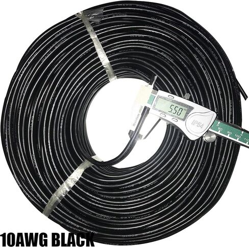 سلك النحاس المقياس ، 1M سلك السيليكون 12awg 14awg 15awg 16awg 18awg 20awg 22awg 26awg 28awg 30awg أسود حمراء مقاومة للحرارة كابل السيليكون الناعم السيليكون (الأسود ، 24awg) in Saudi Arabia