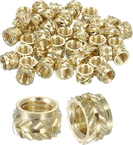 #us 50pcs knuert insert المكسرات M5 x 4mm l x 7mm OD. in Saudi Arabia