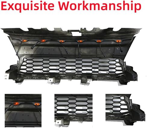 الشبكة الأمامية متوافقة مع 2016 2017 2018 2019 2020 طرز Colorado Base/LT/WT/Z71 ، شبكة استبدال ABS Pheedarket Grill مع 4 مصابيح LED وأحرف سوداء in Kuwait