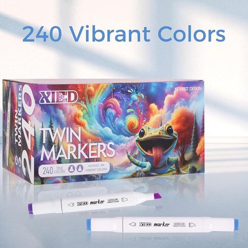 120 Colors Premium Alcohol Markers, Alcohol Markers Set with Adjustable Shoulder Strap for Beginners & Artists in Coloring or Sketching in Saudi Arabia