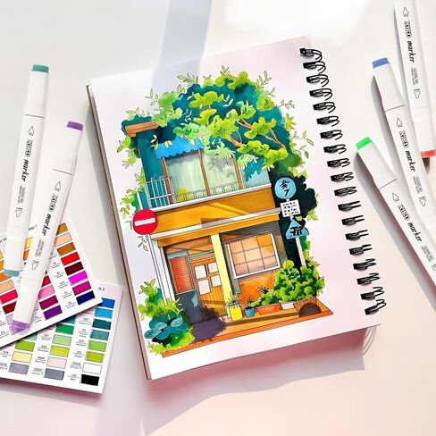120 Colors Premium Alcohol Markers, Alcohol Markers Set with Adjustable Shoulder Strap for Beginners & Artists in Coloring or Sketching in Saudi Arabia