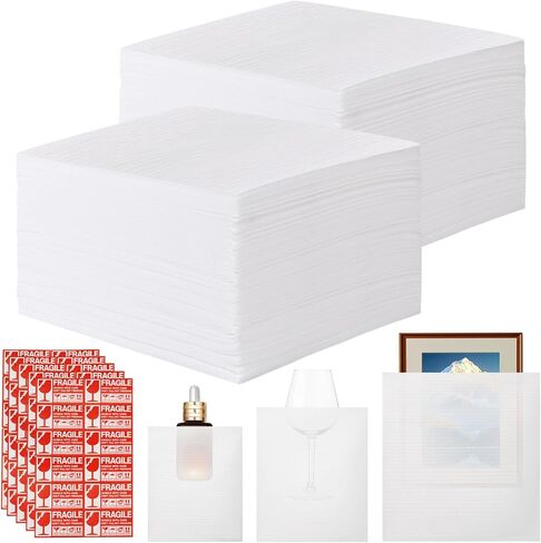 120 PCS تعبئة للمستلزمات المتحركة ، 100 Pack Foam Pouches 8 x10 "، مع 50 ملصقًا هشًا ، حقيبة رغوة وسادة لتحريكها ، نقل التعبئة ، مستلزمات التخزين in Saudi Arabia