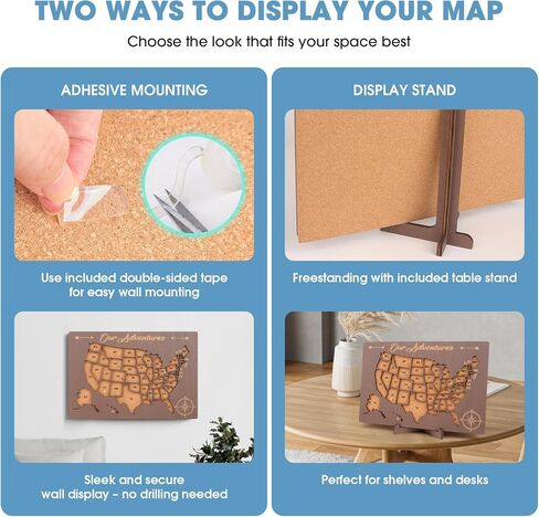 Luoyadee Cork Board USA Map Pin Board, US Map Tracker for Travel, Maps of USA for Traveling, United States Travel Maps for Couples Gift for RV Vacations, Home Classroom Wall Deocor, 12" x 8" in Saudi Arabia