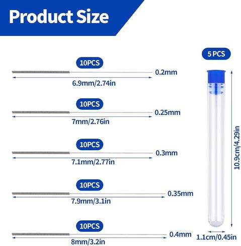 50 PCS 3D Printer Nozzle Cleaning Kit, 0.2/0.25/0.3/0.35/0.4 mm Stainless Steel Nozzle Cleaning Needles, 3D Printer Nozzle Cleaner Tool, for 3D Printer Accessory, Improved Printing Performance in Kuwait