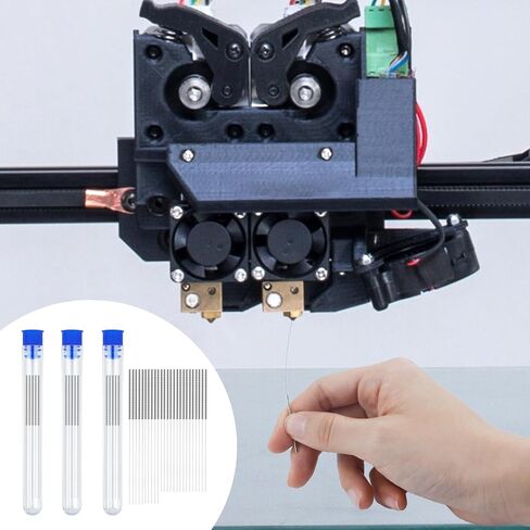 50 PCS 3D Printer Nozzle Cleaning Kit, 0.2/0.25/0.3/0.35/0.4 mm Stainless Steel Nozzle Cleaning Needles, 3D Printer Nozzle Cleaner Tool, for 3D Printer Accessory, Improved Printing Performance in Kuwait