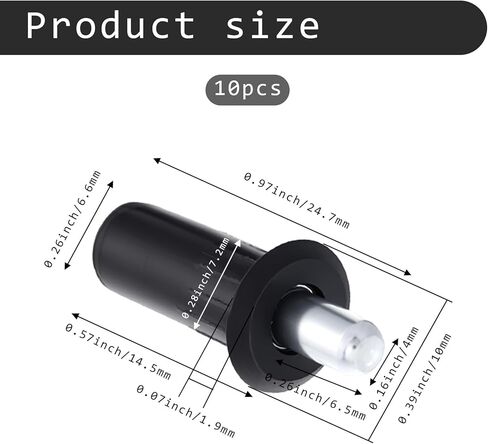 10Pcs Cabinet Door Repair Pins Damper Replacement Repair Pins Spring Loaded Pins Metal Furniture Fittings Connector Telescopic Pins in Kuwait