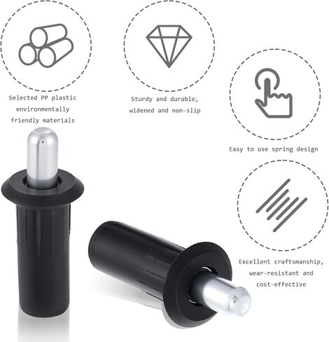 10Pcs Cabinet Door Repair Pins Damper Replacement Repair Pins Spring Loaded Pins Metal Furniture Fittings Connector Telescopic Pins in Kuwait