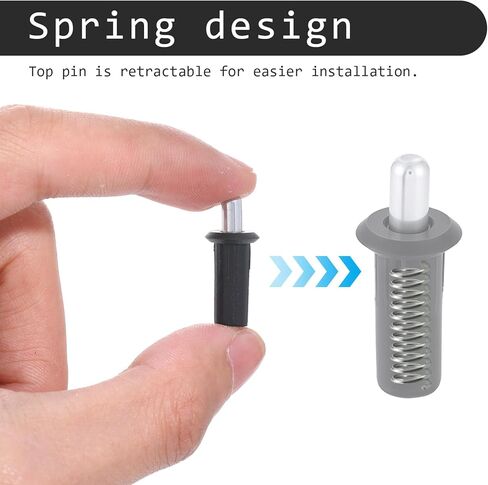 10Pcs Cabinet Door Repair Pins Damper Replacement Repair Pins Spring Loaded Pins Metal Furniture Fittings Connector Telescopic Pins in Kuwait