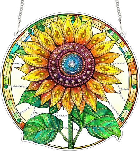 SKRYUIE Hanging Diamond Art Kits for Adults Butterfly, DIY Window Pendant Diamond Painting Kit Sun Catcher, Special Shaped Crystal Acrylic Double Sided, Porch Outdoor Garden Ornament 7.49 x 7.56 Inch in Saudi Arabia