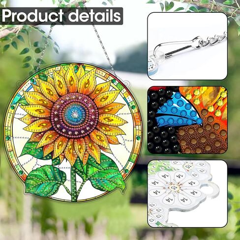 SKRYUIE Hanging Diamond Art Kits for Adults Butterfly, DIY Window Pendant Diamond Painting Kit Sun Catcher, Special Shaped Crystal Acrylic Double Sided, Porch Outdoor Garden Ornament 7.49 x 7.56 Inch in Saudi Arabia