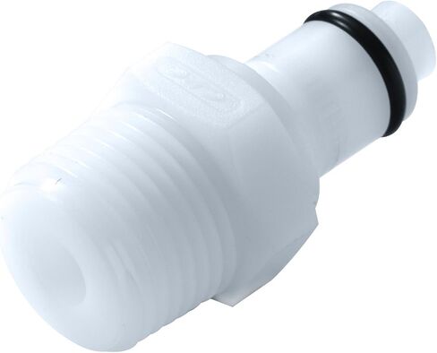 PMC2404 Acetal Tube Fitting, Insert, Straight Thru, In-Line, 1/8" Insert x 1/4" NPT Male in Saudi Arabia