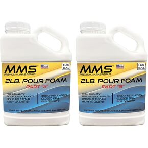 MMS 2 Lb Density Expanding Foam Kit, 2 Part Closed Cell Pourable Polyurethane for Boat Flotation, Insulation, Reinforcement and Void Filling (Gallon) in Saudi Arabia