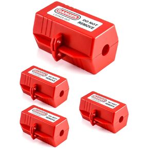 QWORK Polypropylene Plug Lockout Device for Lock Out Tag Out, Power Plug Lock Out, M Size - 110 to 125V 30A, 4 Pack in Kuwait