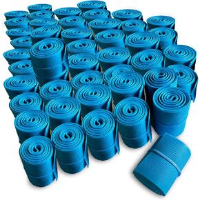 Deke Home-Tourniquet 50 Pack القابلة للتخلص منها ، نطاقات طبية زرقاء خالية من اللاتكس للإسعافات الأولية ، بضع فليبوت ، التمريض ، الطوارئ ، الصدمة ، سحب الدم ، استخدام لمرة واحدة ، 1 "x17.7" الأشرطة المرنة in Kuwait