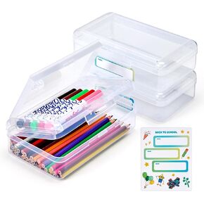 صندوق علبة قلم رصاص من Gamenote مع إغلاق Snap Snap ، مربع منظم التخزين المدرسي كبير السعة للأطفال in Kuwait