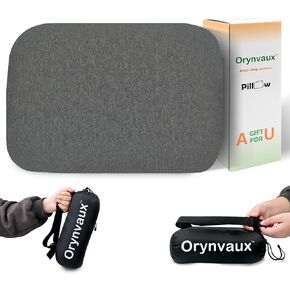 Memory Foam Camping Pillow, Portable Travel Pillow with Breathable Detachable Pillowcase, Compact & Lightweight for Camping, Hiking, Backpacking, Airplane Travel, Includes Storage Bag in Saudi Arabia