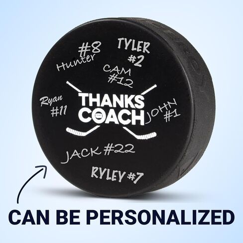 ChalkTalkSPORTS Hockey Puck Gift - Regulation Size Souvenir Puck - Personalized Thanks Coach - End of Season Hockey Coach Gift in Saudi Arabia