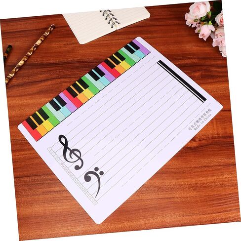 NUOBESTY 2-Pack Double-Sided Magnetic Whiteboard Music Staff Writing Board for Teaching and Practice Erasable for Home and School Use in Saudi Arabia
