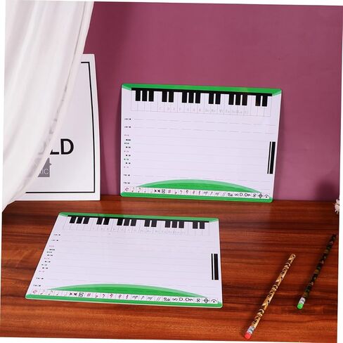 NUOBESTY 2-Pack Double-Sided Magnetic Whiteboard Music Staff Writing Board for Teaching and Practice Erasable for Home and School Use in Saudi Arabia