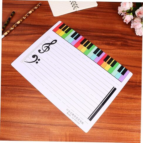 NUOBESTY 2-Pack Double-Sided Magnetic Whiteboard Music Staff Writing Board for Teaching and Practice Erasable for Home and School Use in Saudi Arabia