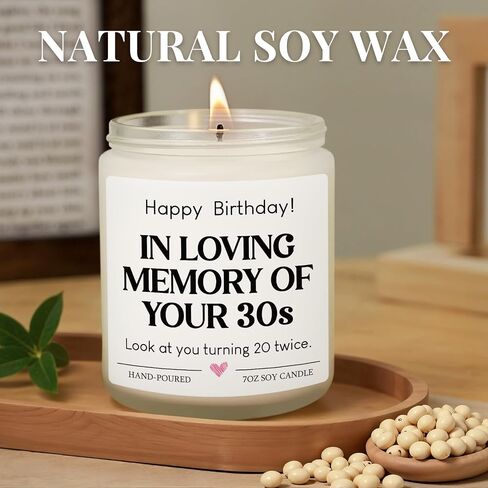 30th Birthday Gifts for Women Men, Funny 1995 30th Birthday Decorations for Her Him, 30 Year Old Birthdays Gifts Ideas for Sister, Daughter, Friend, Brother, Thirty Bday Candles in Saudi Arabia