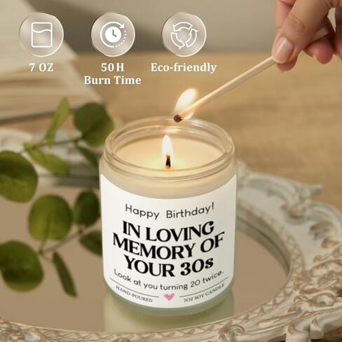 30th Birthday Gifts for Women Men, Funny 1995 30th Birthday Decorations for Her Him, 30 Year Old Birthdays Gifts Ideas for Sister, Daughter, Friend, Brother, Thirty Bday Candles in Saudi Arabia