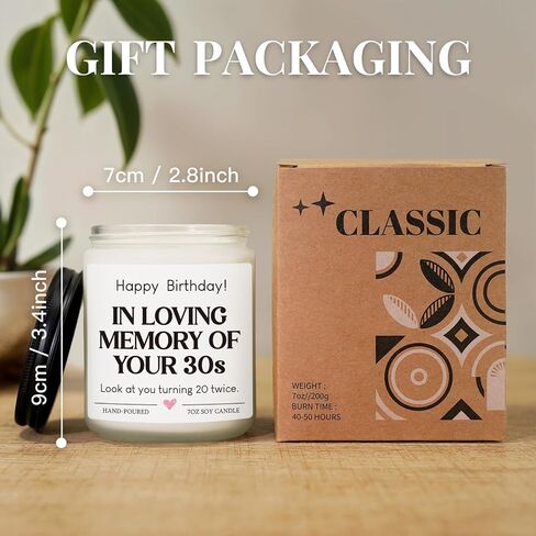 30th Birthday Gifts for Women Men, Funny 1995 30th Birthday Decorations for Her Him, 30 Year Old Birthdays Gifts Ideas for Sister, Daughter, Friend, Brother, Thirty Bday Candles in Saudi Arabia